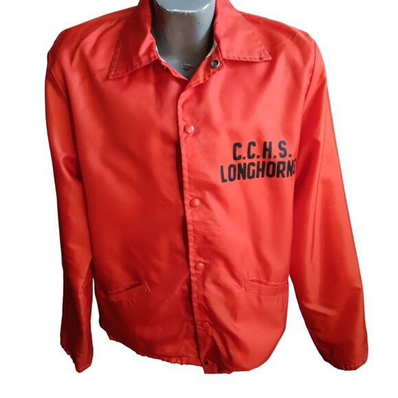 Men's Medium Vintage Nebraska Longhorns Coaches Jacket Flannel Lined 1980's - Picture 1 of 7